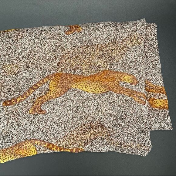 Vintage 70’s Sheer Cheetah Print Scarf - Picture 3 of 4